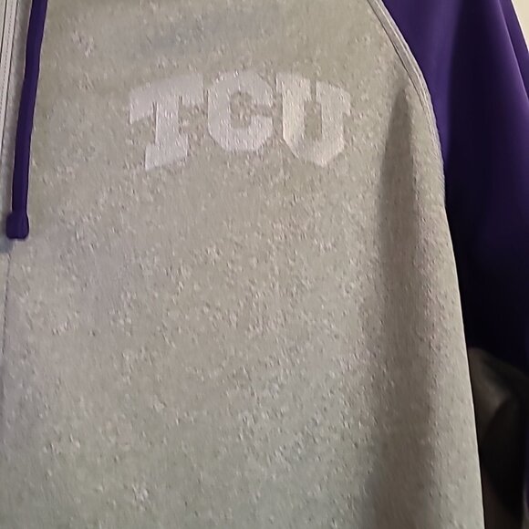 Nike Therma-Fit TCU Hoodie Jacket Large Silver & Purple Pre-Owned Vintage Sports - Picture 3 of 10